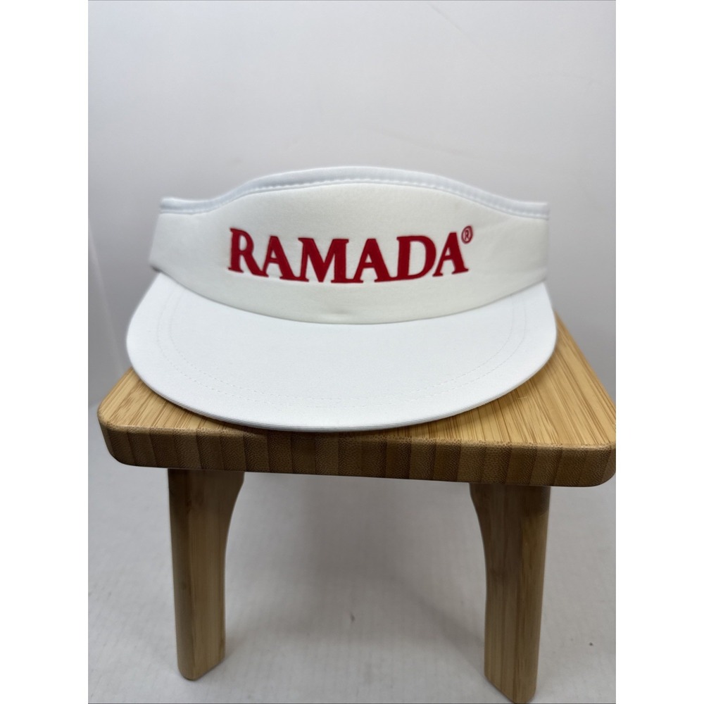 Vintage White‎ Ramada Inn Visor With Terry Cloth Lining NOS 80's